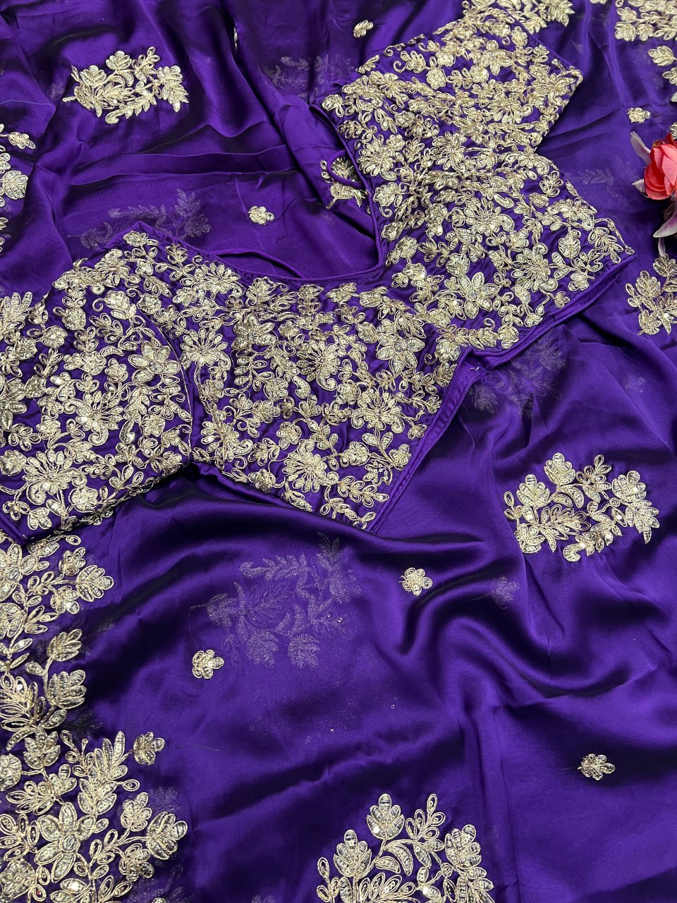 Women's Pure Soft Rangoli Silk Saree with Fancy Beautiful Embroidery Sequences, Zari and Coding Work, Cut Work Border Saree