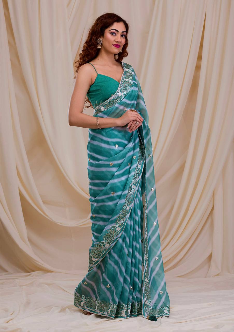 Mono Beglory Silk Saree With Multy Color With Blouse Saree