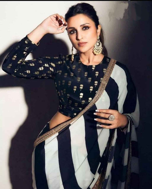 Designer Heavy Georgette Silk Saree