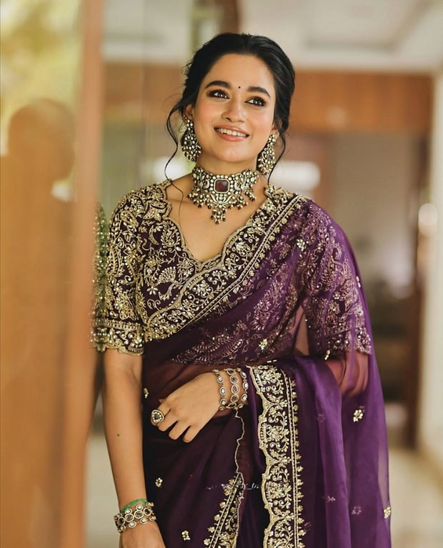 EMBROIDERY THREAD WITH SEQUNCE WORK SAREE 5.50 MTR