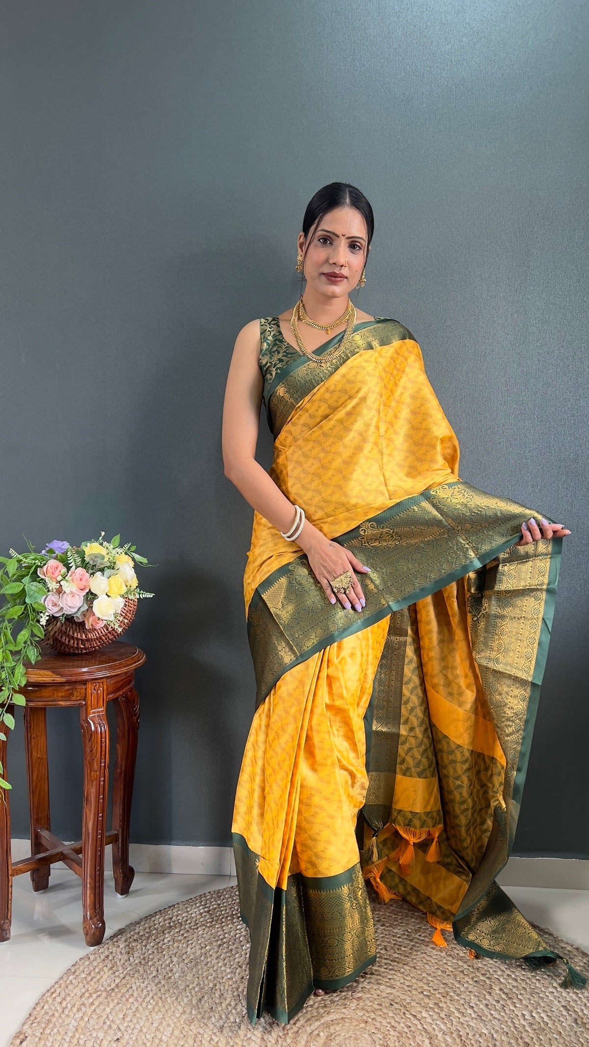 Aura Cotton Silk Saree And Blouse