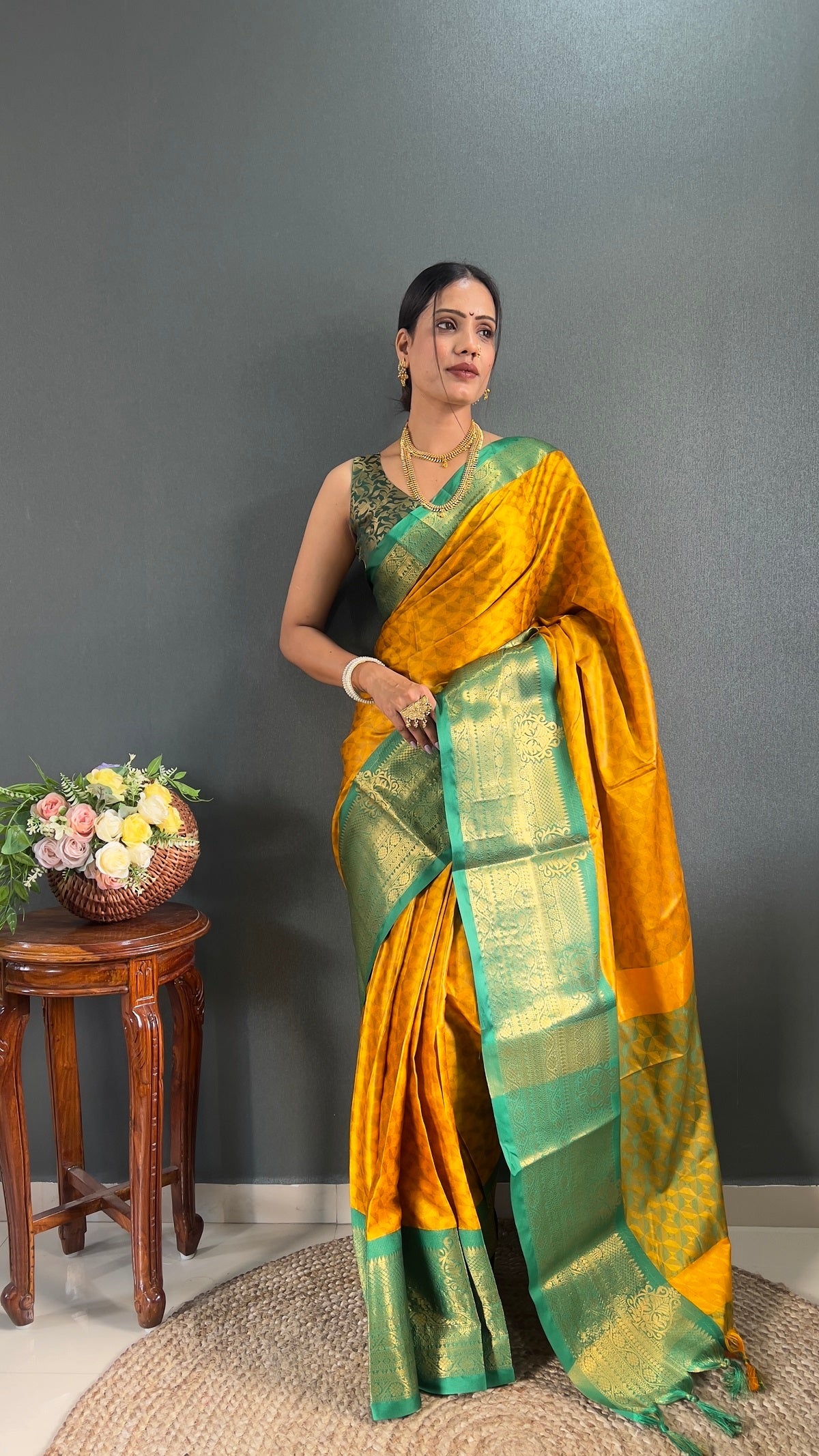 Aura Cotton Silk Saree And Blouse