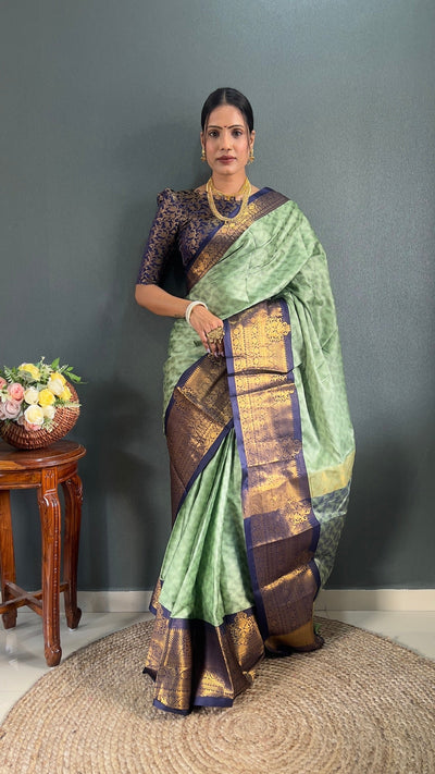 Aura Cotton Silk Saree And Blouse