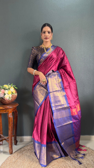 Aura Cotton Silk Saree And Blouse