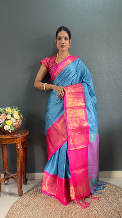 Aura Cotton Silk Saree And Blouse