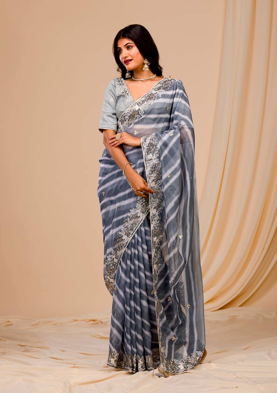 Mono Beglory Silk Saree With Multy Color With Blouse Saree