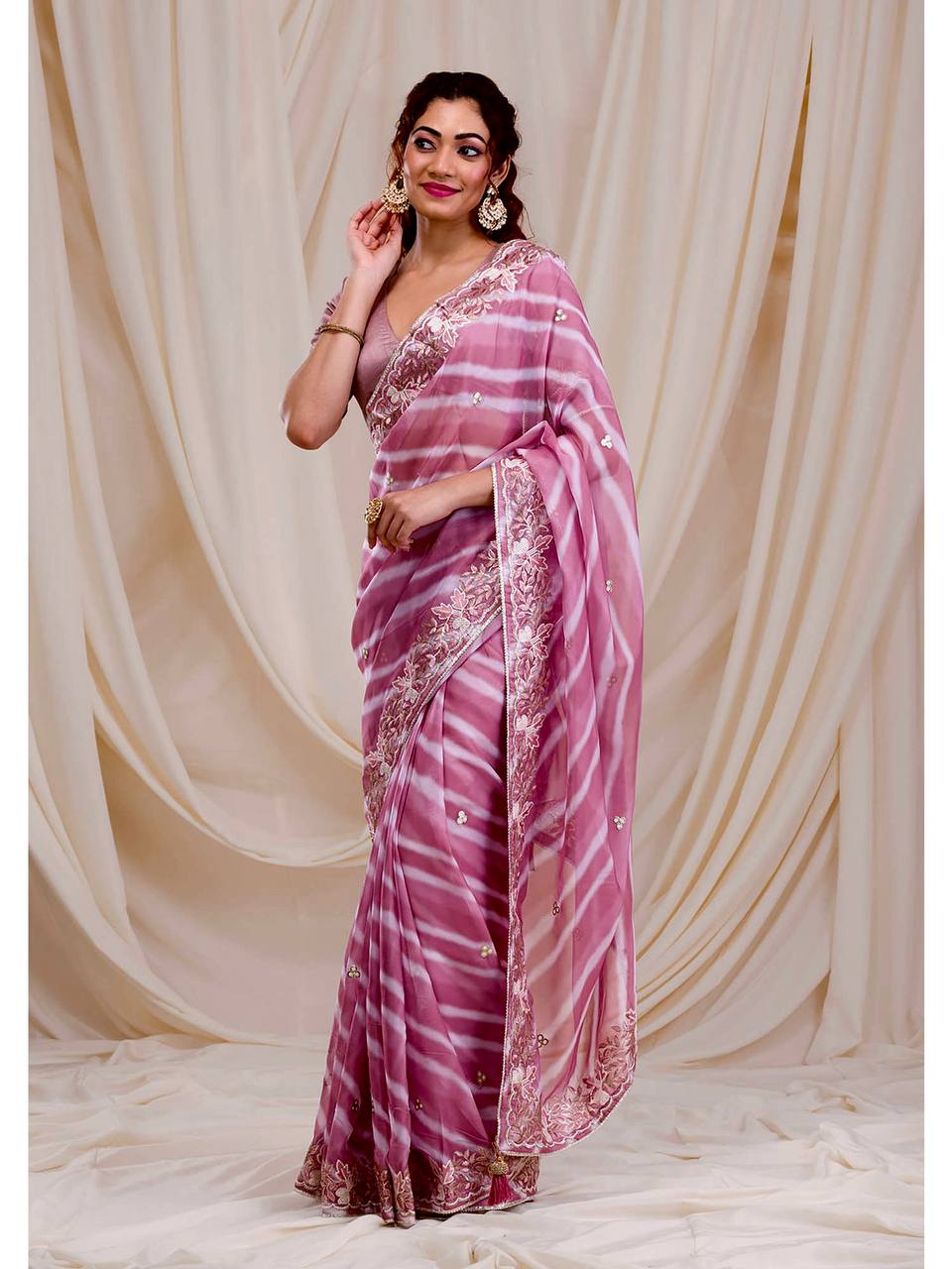 Mono Beglory Silk Saree With Multy Color With Blouse Saree