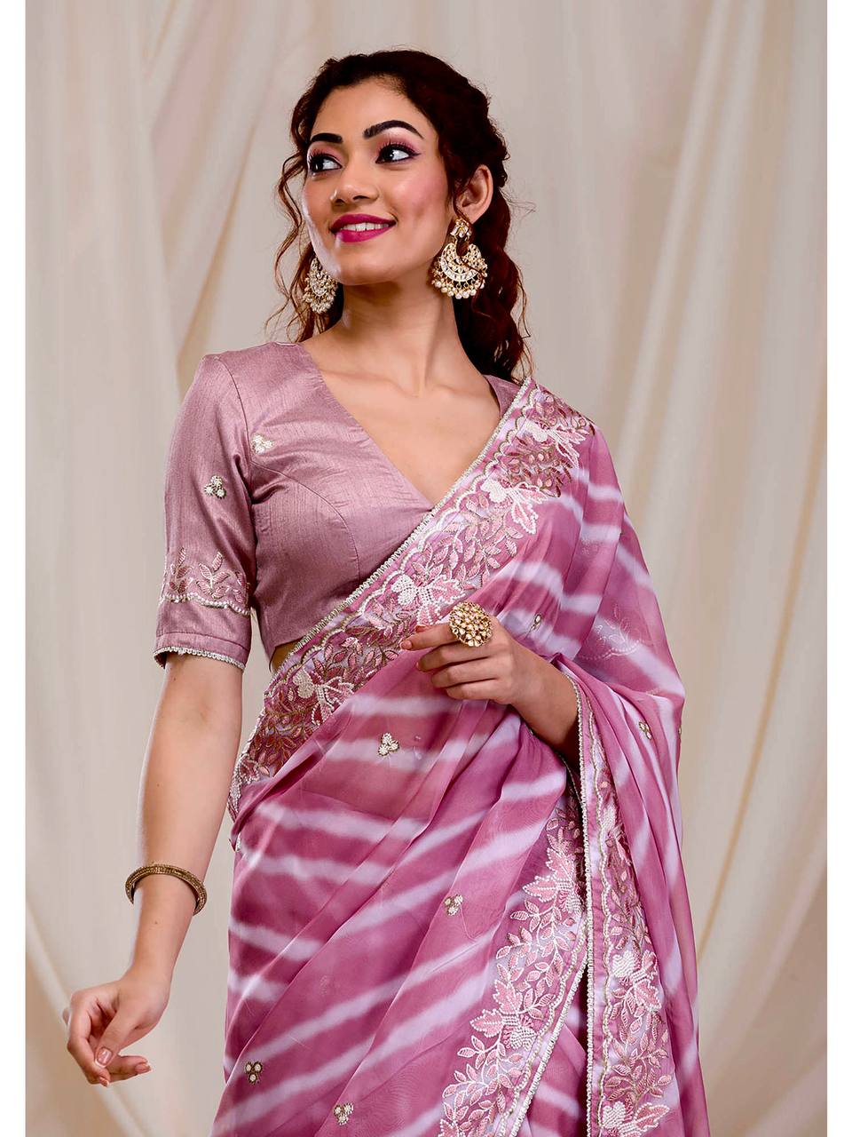 Mono Beglory Silk Saree With Multy Color With Blouse Saree